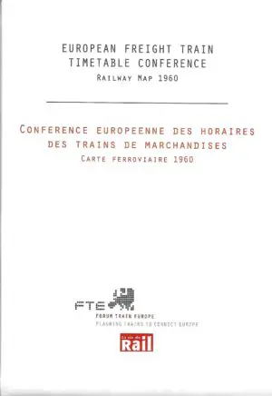 Carte des chemins de fer pour le service international de marchandises 1960