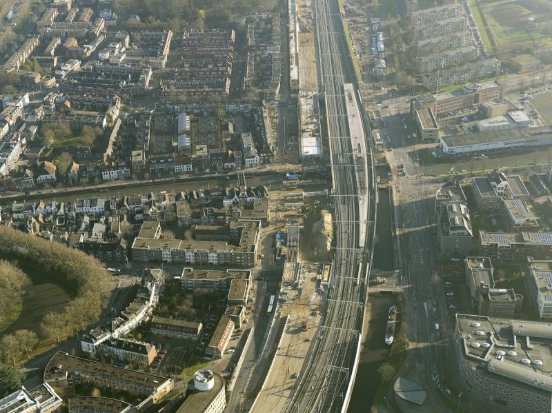 Werken aan het spoor rond Utrecht Centraal