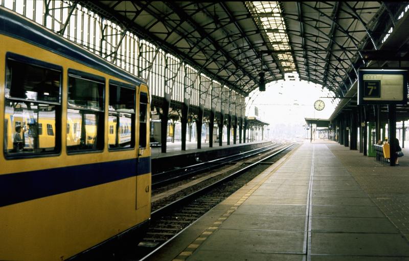 De Kameel staat onder de overkapping van Utrecht CS.