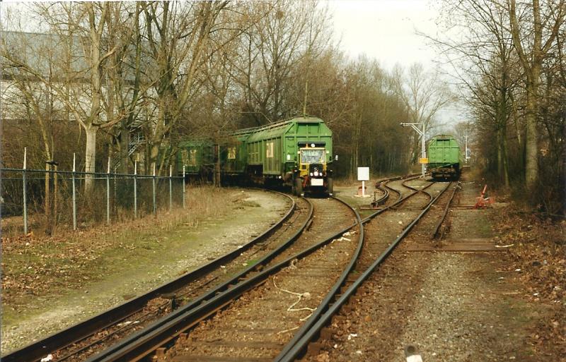 Het VAM raccordement, Schonenvaarderstraat, 3 maart 1992. (foto Arno Dijkhof)