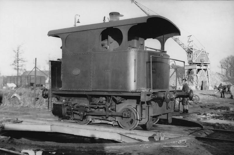 Loc met verticale ketel, gebouwd door het Belgische Cockerill