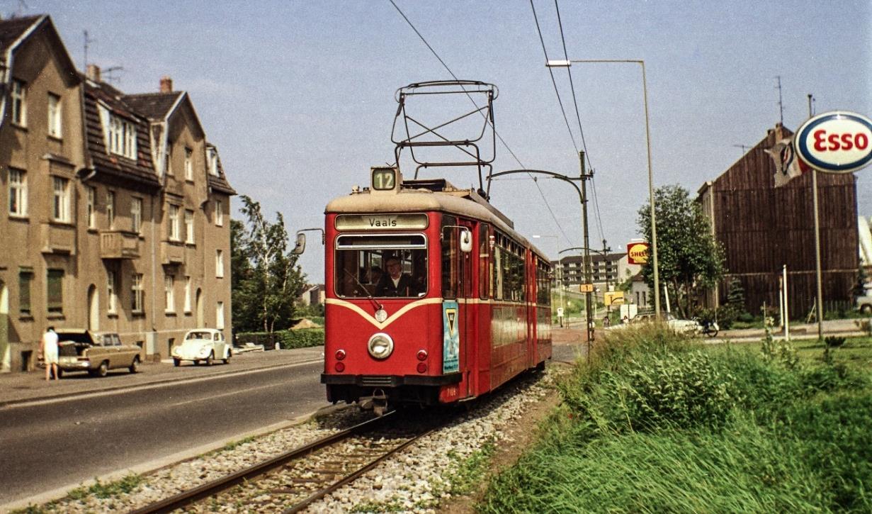 Van Aachen met tramlijn 12 naar Vaals (grens), 1967